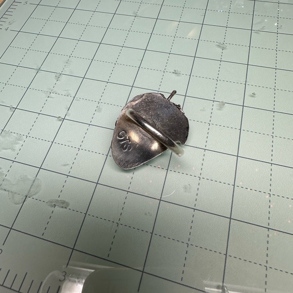 Sterling silver handmade artisan Strawberry Ring 11.5 - Picture 5 of 5